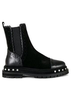 Free People Tate Black Studded Chelsea Boot